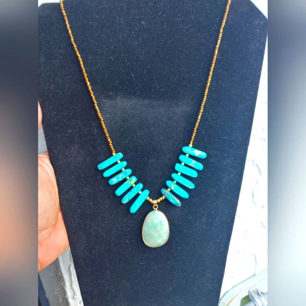 🔥🔥The Ocean of Hope Amazonite Necklace 🔥 NIB